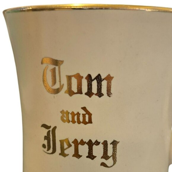 Vintage Gold Trimmed TOM and JERRY Coffee Punch Mug (1) by HOMER LAUGHLIN USA - Picture 7 of 10